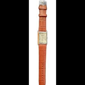 RARE Seiko Men Tank Watch‎ Slv White Dial Brw